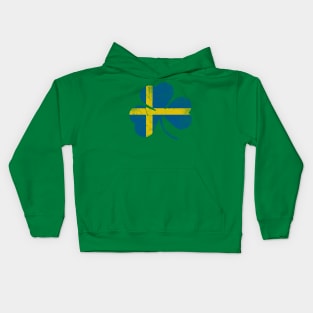 Sweden Swedish Irish Shamrock Flag St Patrick's Day Kids Hoodie